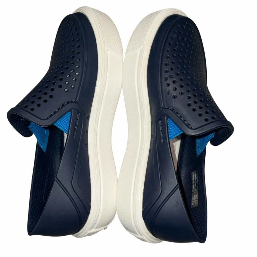 Crocs Citilane Navy Blue Roka Slip On Flats Sneakers Water Boat Shoes size 7